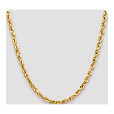 10K Yellow Gold 5.5mm Diamond-Cut Rope Chain – view 5