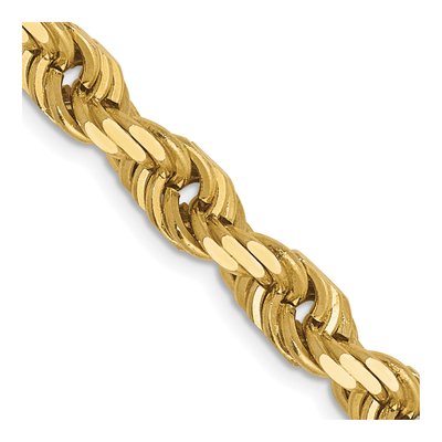 10K Yellow Gold 5.5mm Diamond-Cut Rope Chain