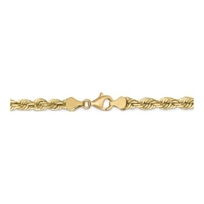 10K Yellow Gold 5.5mm Diamond-Cut Rope Chain – view 4