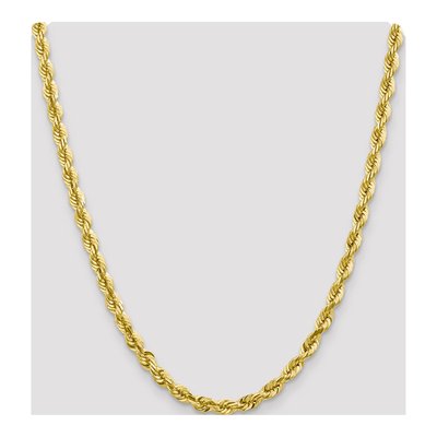 10K Yellow Gold 5.5mm Diamond-Cut Rope Chain – view 5