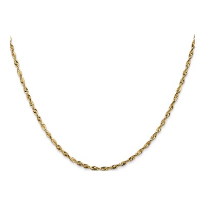 10K Yellow Gold 1.8mm Diamond-Cut Rope Chain – view 3