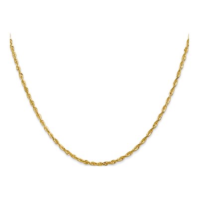 10K Yellow Gold 2mm Diamond-Cut Rope Chain – view 3