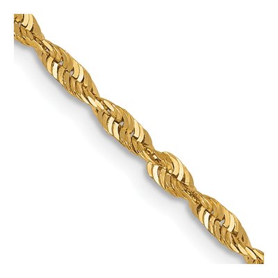 10K Yellow Gold 2mm Diamond-Cut Rope Chain