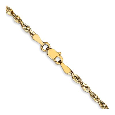 10K Yellow Gold 2.5mm Diamond-Cut Rope Chain – view 4