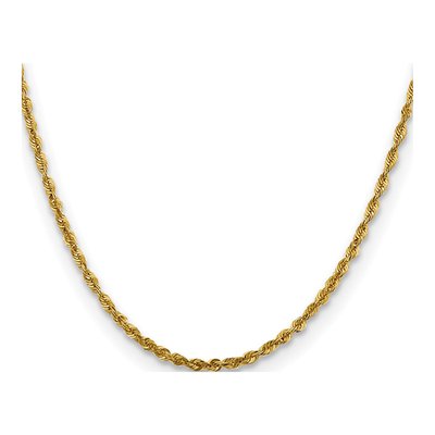 10K Yellow Gold 3mm Diamond-Cut Rope Chain – view 3