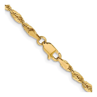 10K Yellow Gold 3mm Diamond-Cut Rope Chain – view 4