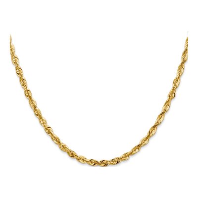 10K Yellow Gold 3.5mm Diamond-Cut Rope Chain – view 3