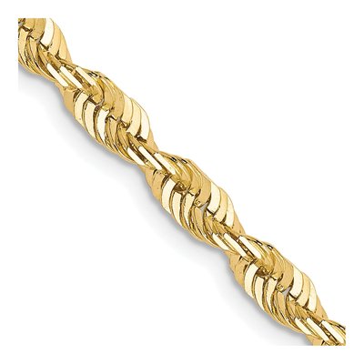 10K Yellow Gold 3.5mm Diamond-Cut Rope Chain