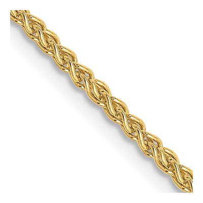 10K Yellow Gold 1.5mm Diamond-Cut Wheat Chain