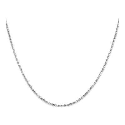 10K White Gold 1.75mm Diamond-Cut Rope Chain – view 4