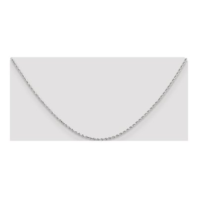 10K White Gold 1.75mm Diamond-Cut Rope Chain – view 6