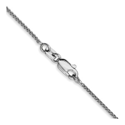 10K White Gold 1mm Wheat Chain – view 4