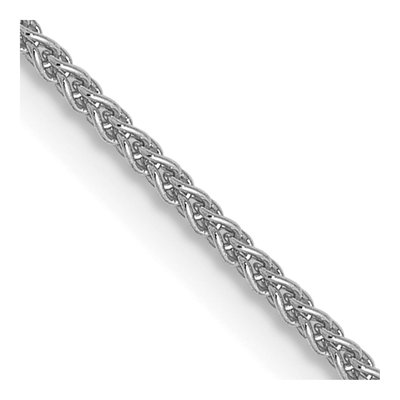 10K White Gold 1mm Wheat Chain