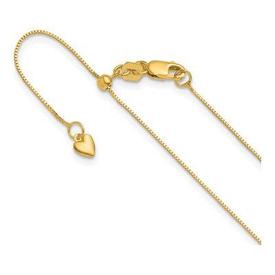 10K Yellow Gold 0.7mm Box Chain