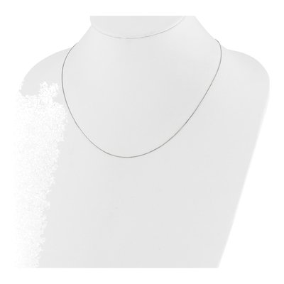 10K White Gold 0.7mm Box Chain – view 4