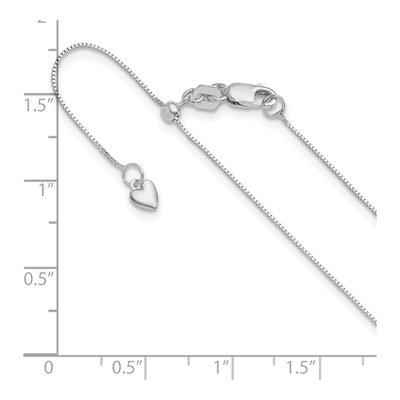 10K White Gold 0.7mm Box Chain – view 7