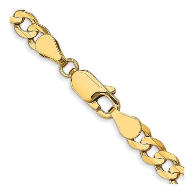 10K Yellow Gold 4.5mm Concave Figaro Chain – view 4
