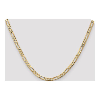 10K Yellow Gold 4.5mm Concave Figaro Chain – view 5