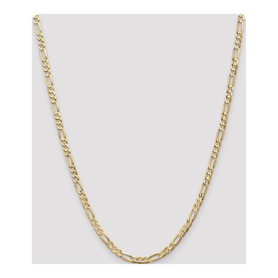 10K Yellow Gold 4.5mm Concave Figaro Chain – view 5