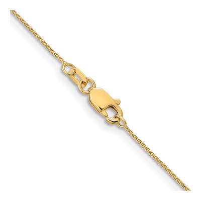 10K Yellow Gold 0.65mm Diamond-Cut Wheat Chain – view 4