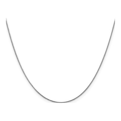 10K White Gold 0.65mm Diamond-Cut Wheat Chain – view 2