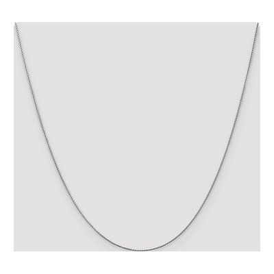 10K White Gold 0.65mm Diamond-Cut Wheat Chain – view 4