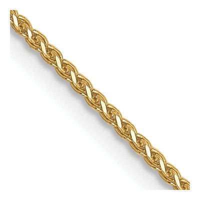 10K Yellow Gold 1mm Diamond-Cut Wheat Chain