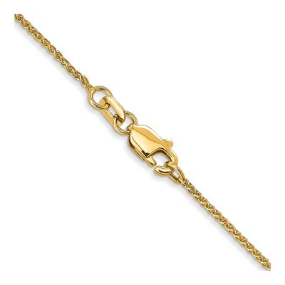 10K Yellow Gold 1mm Diamond-Cut Wheat Chain – view 3