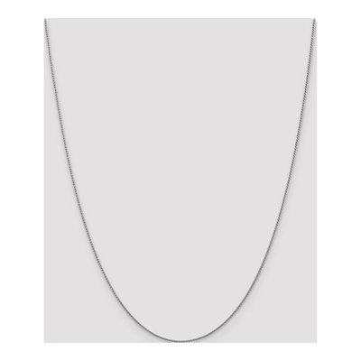 10K White Gold 1mm Diamond-Cut Wheat Chain – view 4