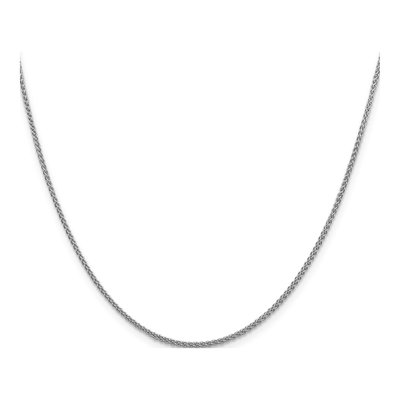 10K White Gold 1.5mm Diamond-Cut Wheat Chain – view 3