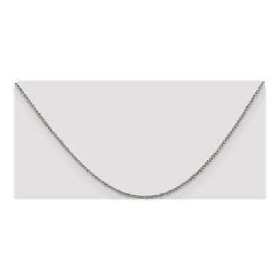 10K White Gold 1.5mm Diamond-Cut Wheat Chain – view 5