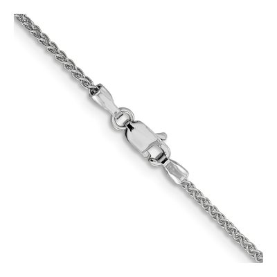 10K White Gold 1.5mm Diamond-Cut Wheat Chain – view 3