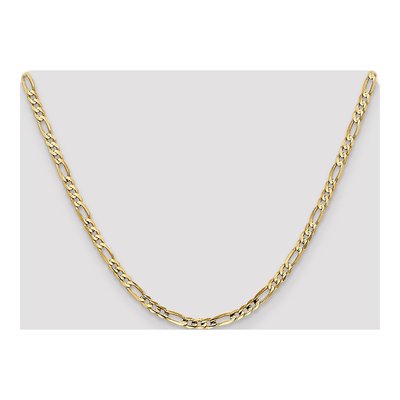 10K Yellow Gold 4mm Concave Figaro Chain – view 5