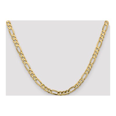 10K Yellow Gold 5.25mm Concave Figaro Chain – view 4