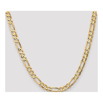 10K Yellow Gold 6.75mm Concave Figaro Chain – view 4