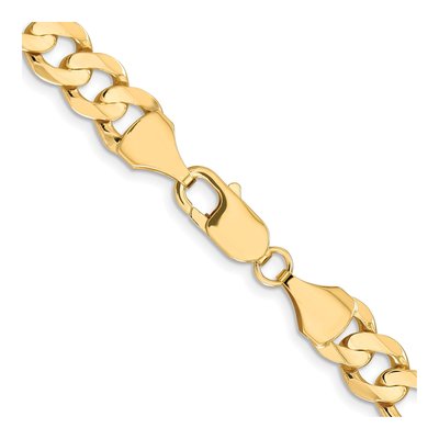 10K Yellow Gold 8.75mm Concave Figaro Chain – view 4
