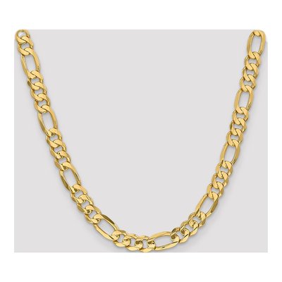 10K Yellow Gold 8.75mm Concave Figaro Chain – view 5