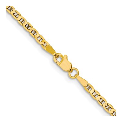 10K Yellow Gold 2.4mm Flat Anchor Chain – view 3