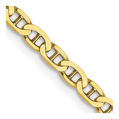 10K Yellow Gold 2.4mm Flat Anchor Chain