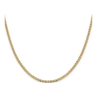 10K Yellow Gold 2.4mm Flat Anchor Chain – view 2