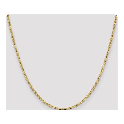10K Yellow Gold 2.4mm Flat Anchor Chain – view 4