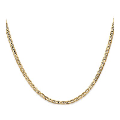 10K Yellow Gold 3mm Concave Anchor Chain – view 3