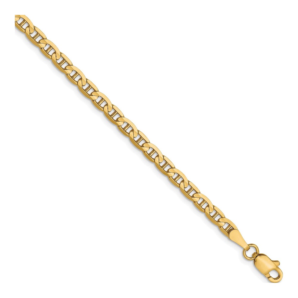 10K Yellow Gold 3mm Anchor Chain Bracelet