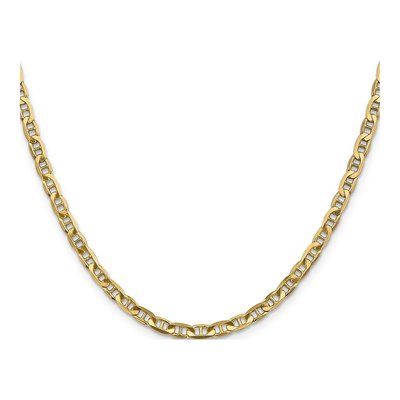 10K Yellow Gold 3.75mm Concave Anchor Chain – view 2