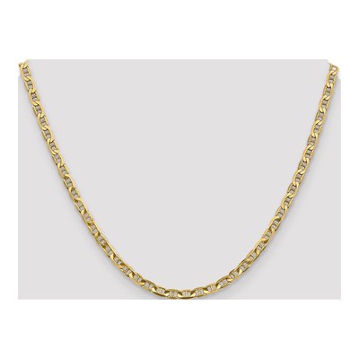 10K Yellow Gold 3.75mm Concave Anchor Chain – view 4