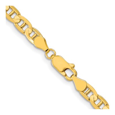 10K Yellow Gold 4.5mm Concave Anchor Chain – view 3