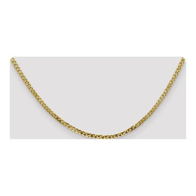 10K Yellow Gold 2.4mm Flat Beveled Curb Chain – view 5