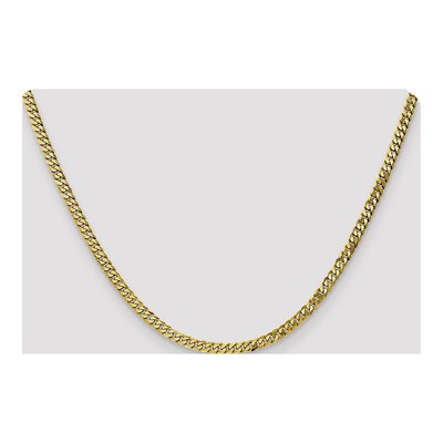 10K Yellow Gold 3.9mm Flat Beveled Curb Chain – view 4