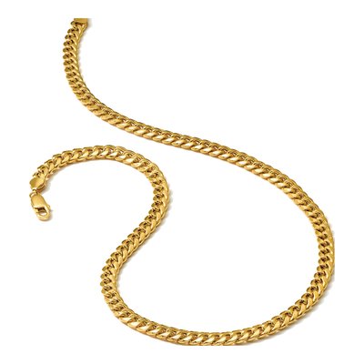 10K Yellow Gold 7.3mm Semi-Solid Miami Cuban Chain – view 5