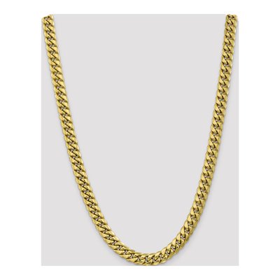 10K Yellow Gold 9.3mm Semi-Solid Miami Cuban Chain – view 4